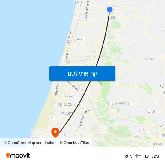 מפת ניצני עוז למישר
