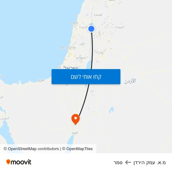 מפת מ.א. עמק הירדן לסמר