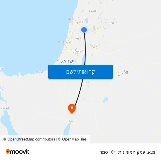 מפת מ.א. עמק המעיינות לסמר