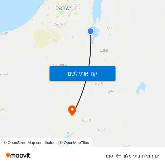 מפת ים המלח בתי מלון לסמר