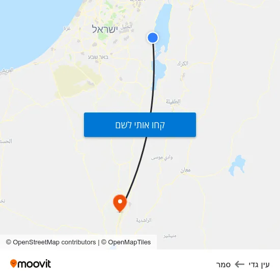 מפת עין גדי לסמר