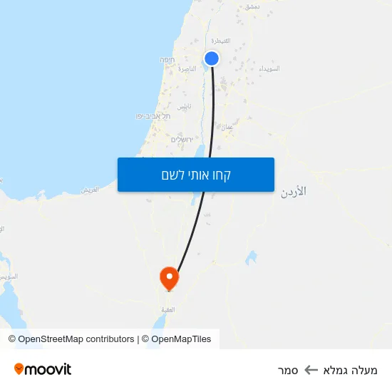 מפת מעלה גמלא לסמר