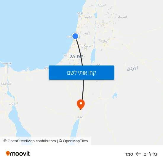 מפת גליל ים לסמר