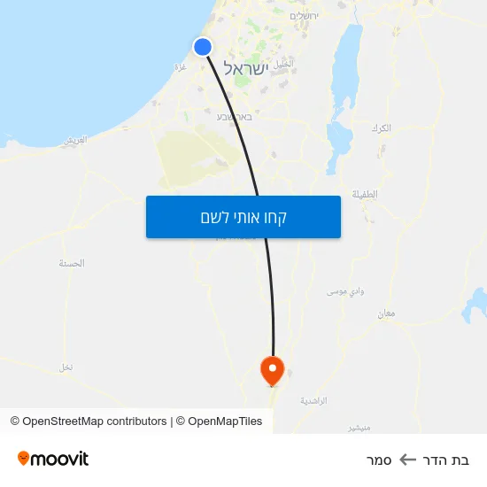 מפת בת הדר לסמר