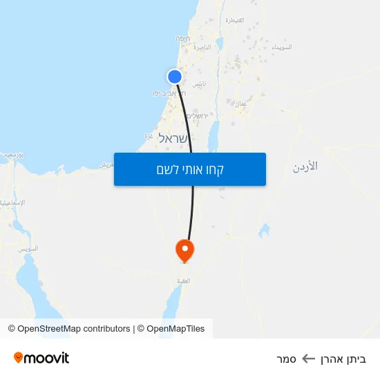 מפת ביתן אהרן לסמר