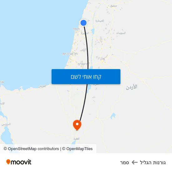 מפת גורנות הגליל לסמר
