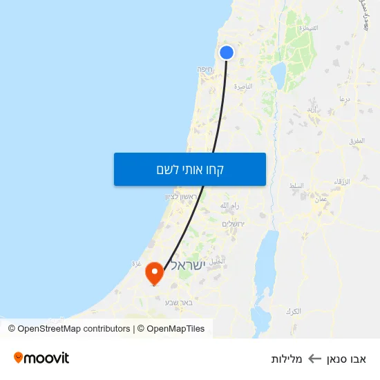 מפת אבו סנאן למלילות