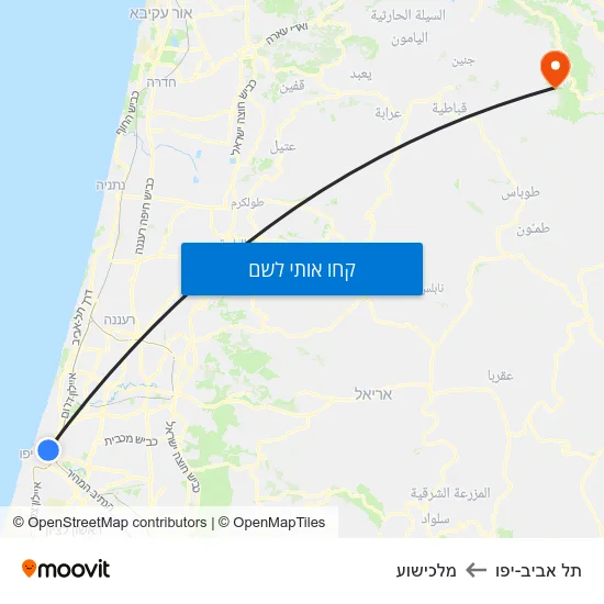 מפת תל אביב-יפו למלכישוע
