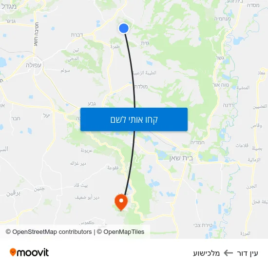 מפת עין דור למלכישוע