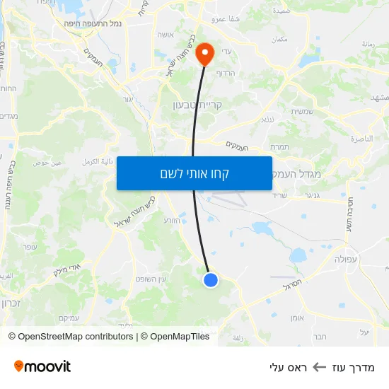 מפת מדרך עוז לראס עלי
