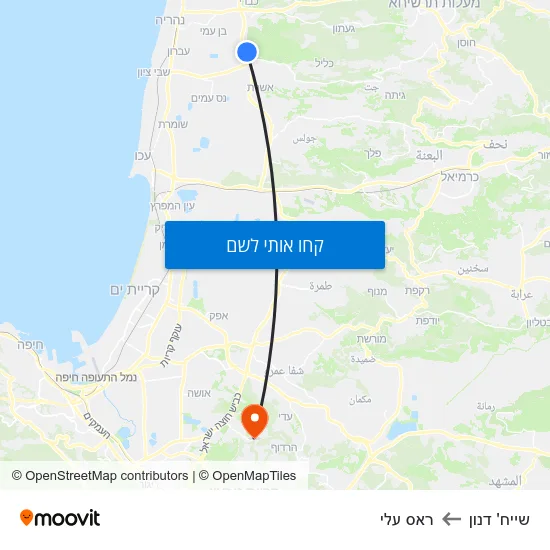 מפת שייח' דנון לראס עלי