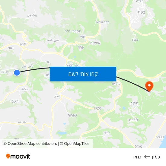 מפת כמון לכחל
