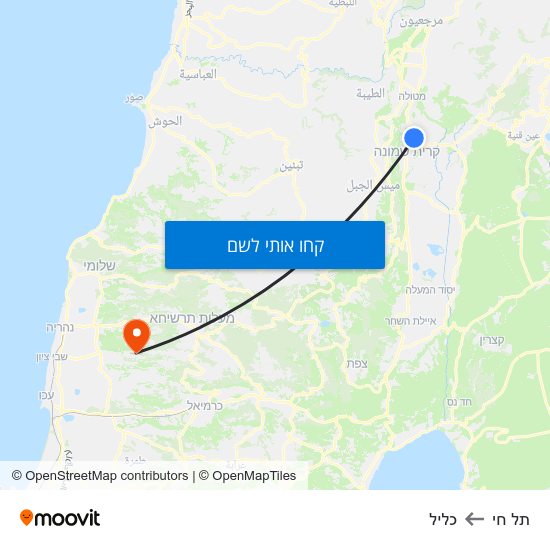 מפת תל חי לכליל