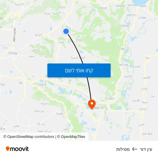 מפת עין דור למסילות