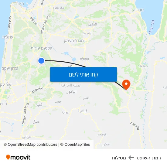 מפת רמת השופט למסילות