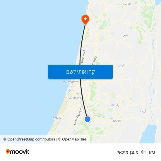 מפת גיזו למעגן מיכאל