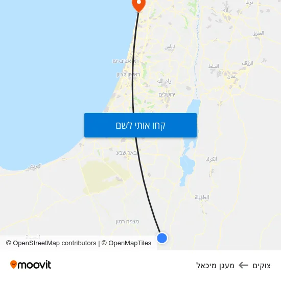 מפת צוקים למעגן מיכאל