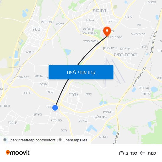 מפת כנות לכפר ביל"ו