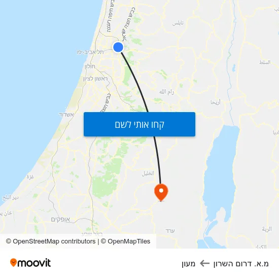 מפת מ.א. דרום השרון למעון