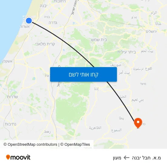 מפת מ.א. חבל יבנה למעון