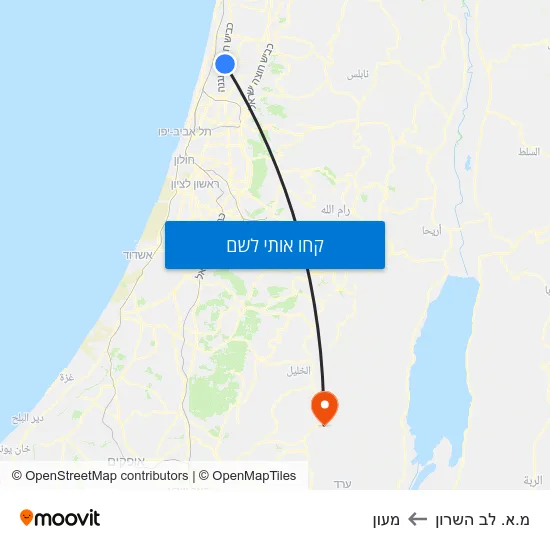 מפת מ.א. לב השרון למעון