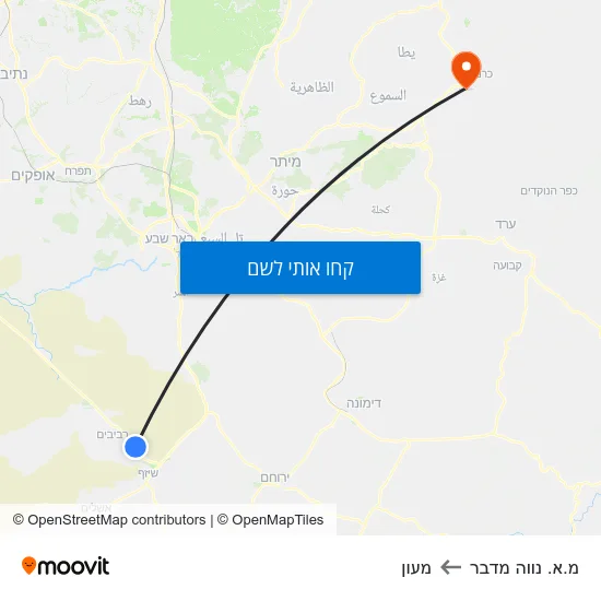 מפת מ.א. נווה מדבר למעון