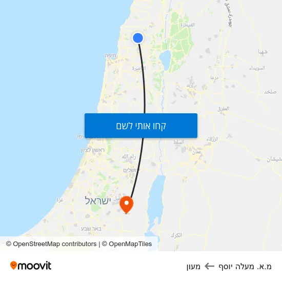 מפת מ.א. מעלה יוסף למעון