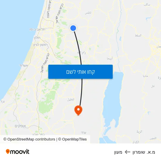מפת מ.א. שומרון למעון