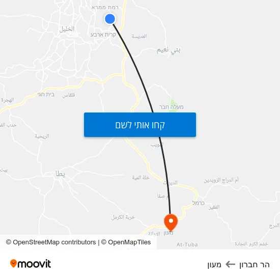 מפת הר חברון למעון