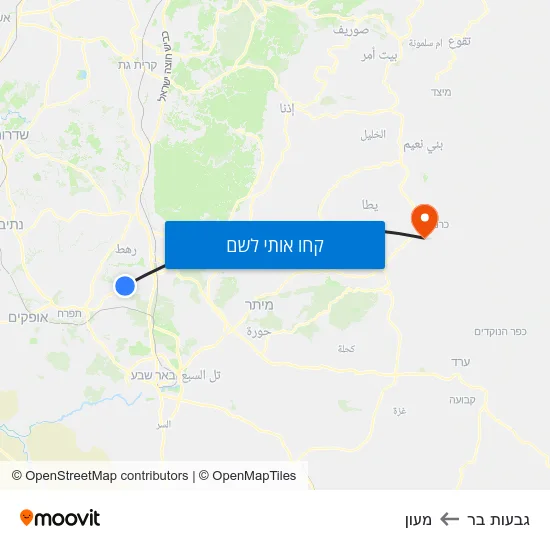 מפת גבעות בר למעון