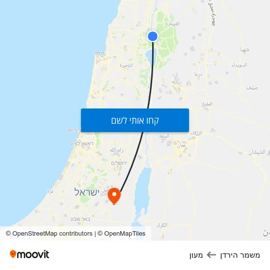 מפת משמר הירדן למעון