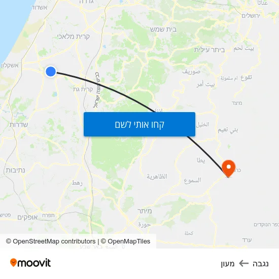 מפת נגבה למעון