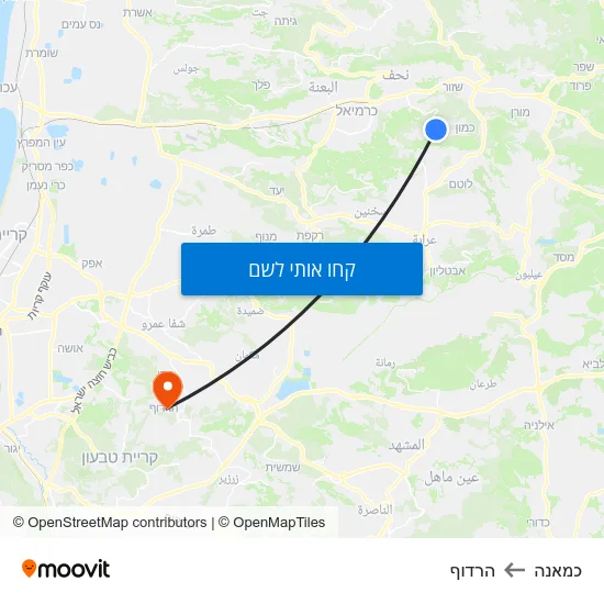 מפת כמאנה להרדוף