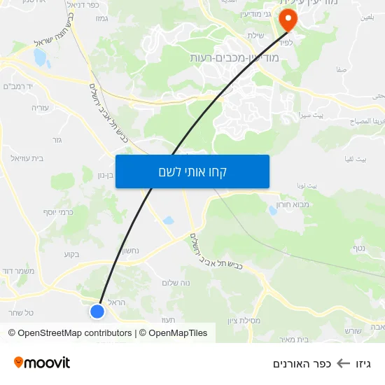 מפת גיזו לכפר האורנים