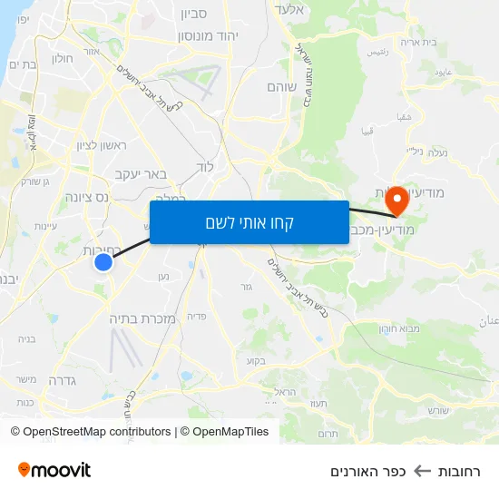 מפת רחובות לכפר האורנים