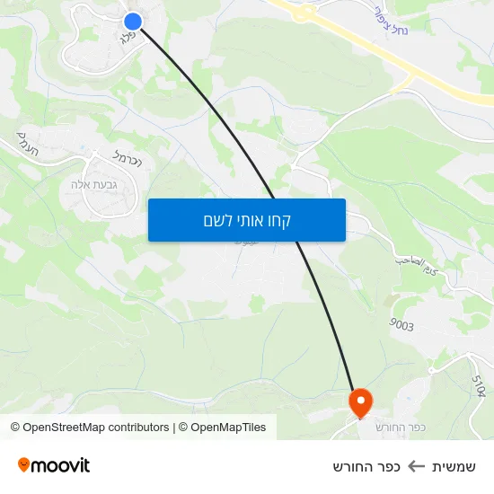 מפת שמשית לכפר החורש