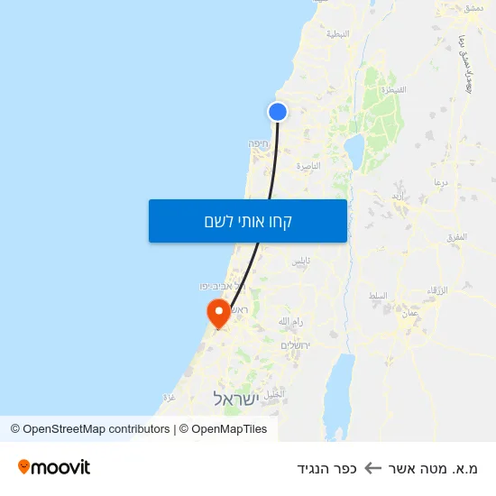 מפת מ.א. מטה אשר לכפר הנגיד