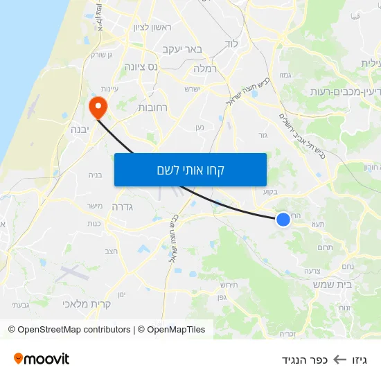 מפת גיזו לכפר הנגיד