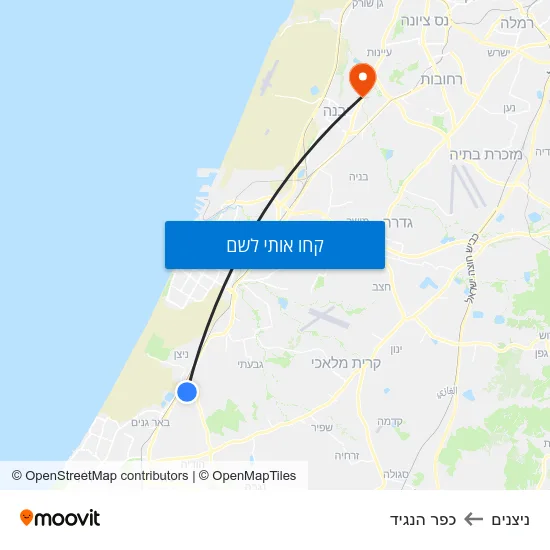 מפת ניצנים לכפר הנגיד