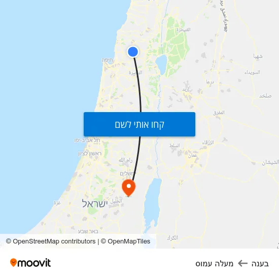 מפת בענה למעלה עמוס