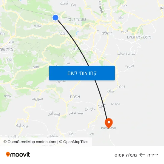 מפת ידידה למעלה עמוס