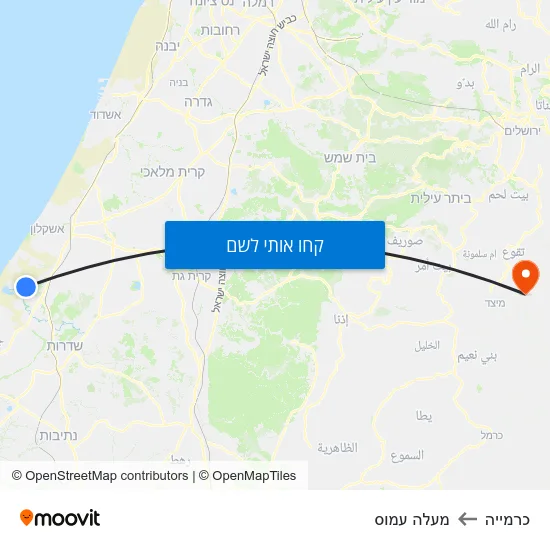 מפת כרמייה למעלה עמוס