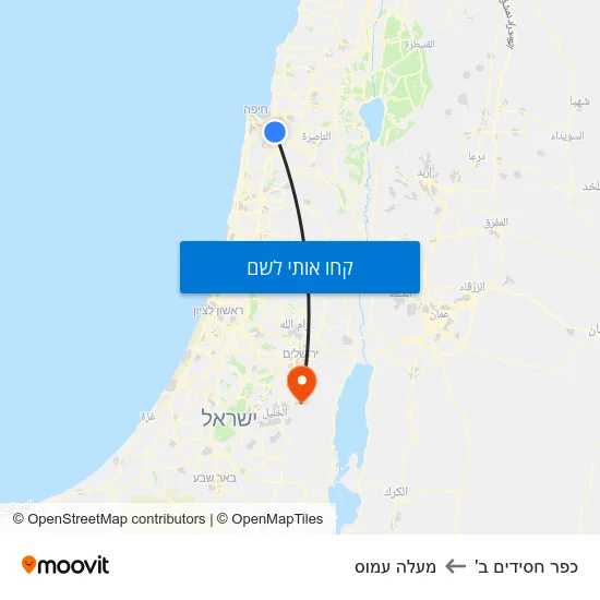 מפת כפר חסידים ב' למעלה עמוס