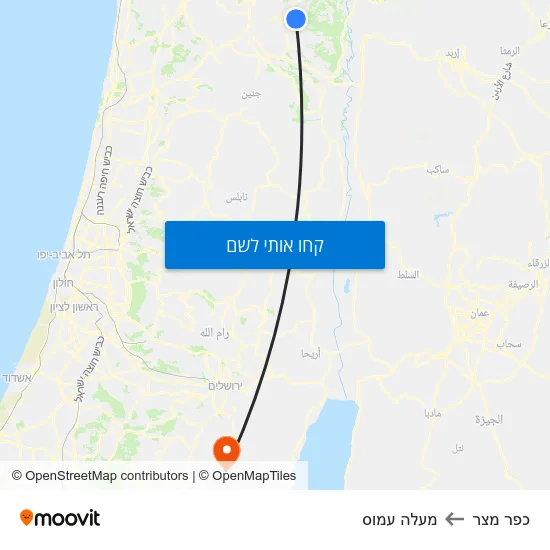 מפת כפר מצר למעלה עמוס