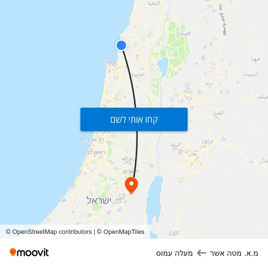 מפת מ.א. מטה אשר למעלה עמוס