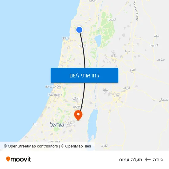 מפת גיתה למעלה עמוס