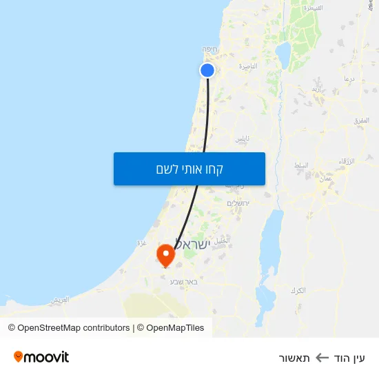 מפת עין הוד לתאשור