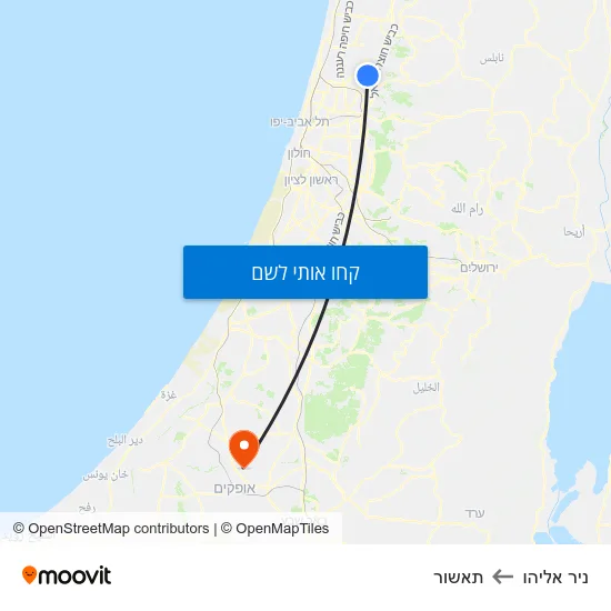 מפת ניר אליהו לתאשור