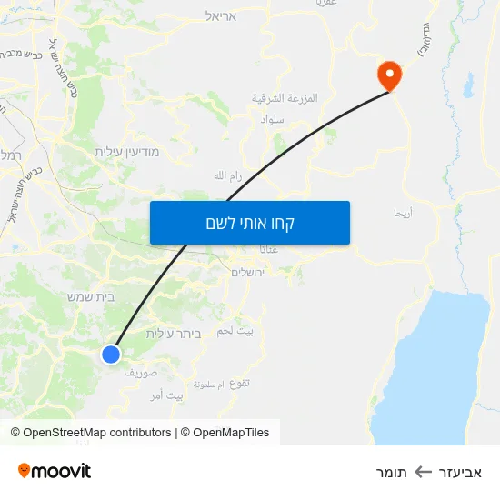 מפת אביעזר לתומר