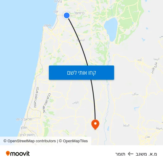 מפת מ.א. משגב לתומר